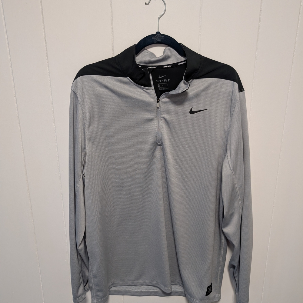 Nike Gray and Black Lightweight Shirt Jacket